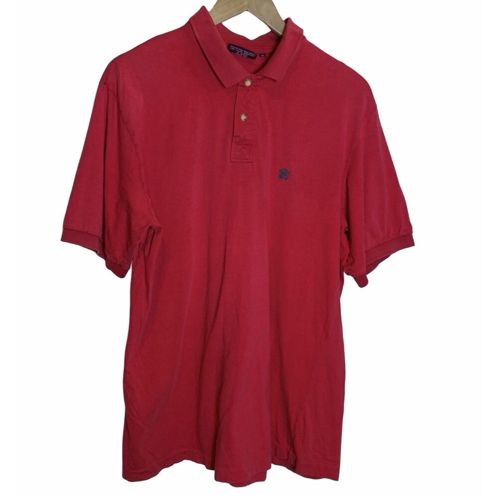Vintage 80s Chaps Ralph Lauren Made in Korea Red Short Sleeve Shirt HOLES PICS